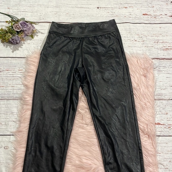 Commando Faux Leather Black High Rise Joggers - Picture 10 of 10